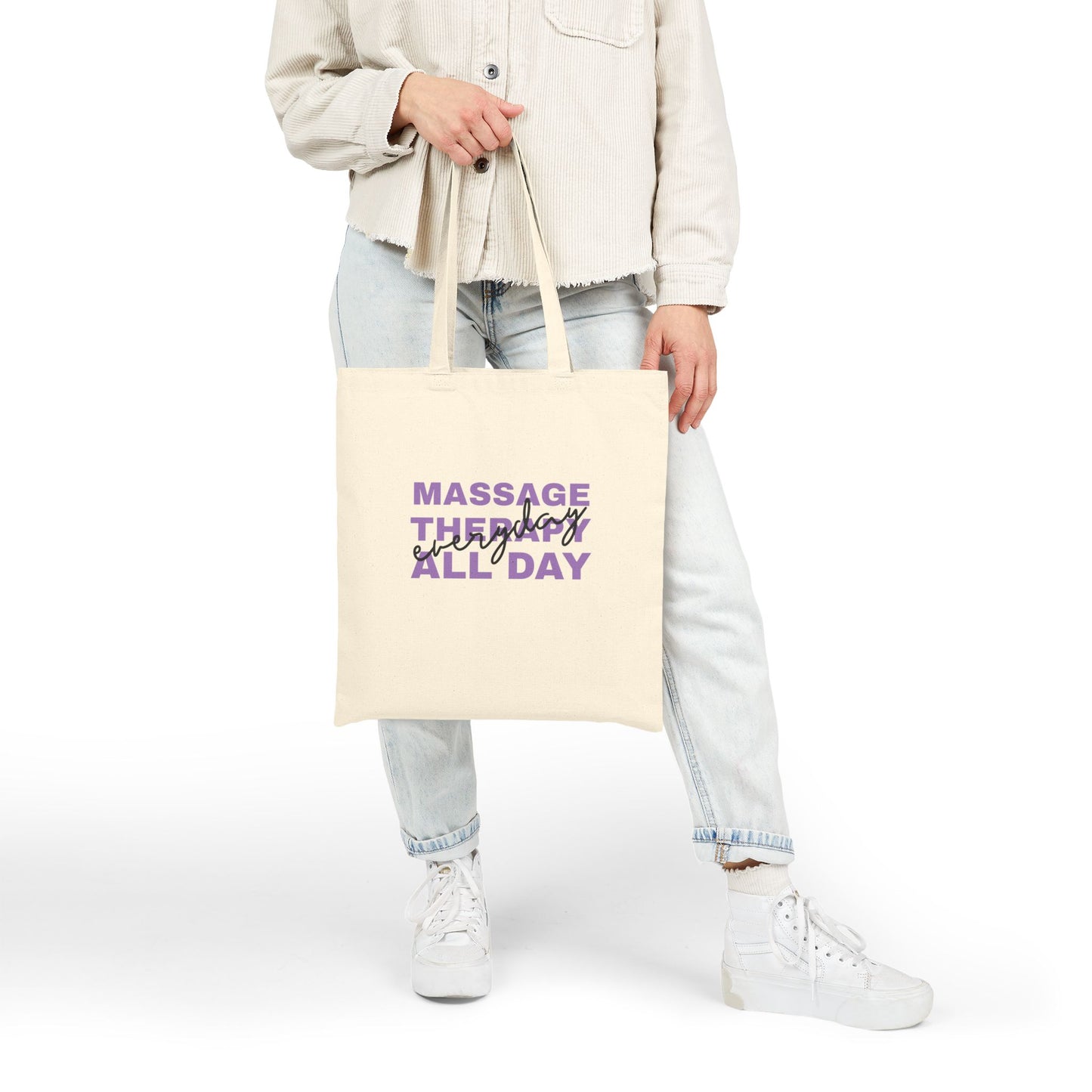 Massage Therapy All Day Canvas Tote