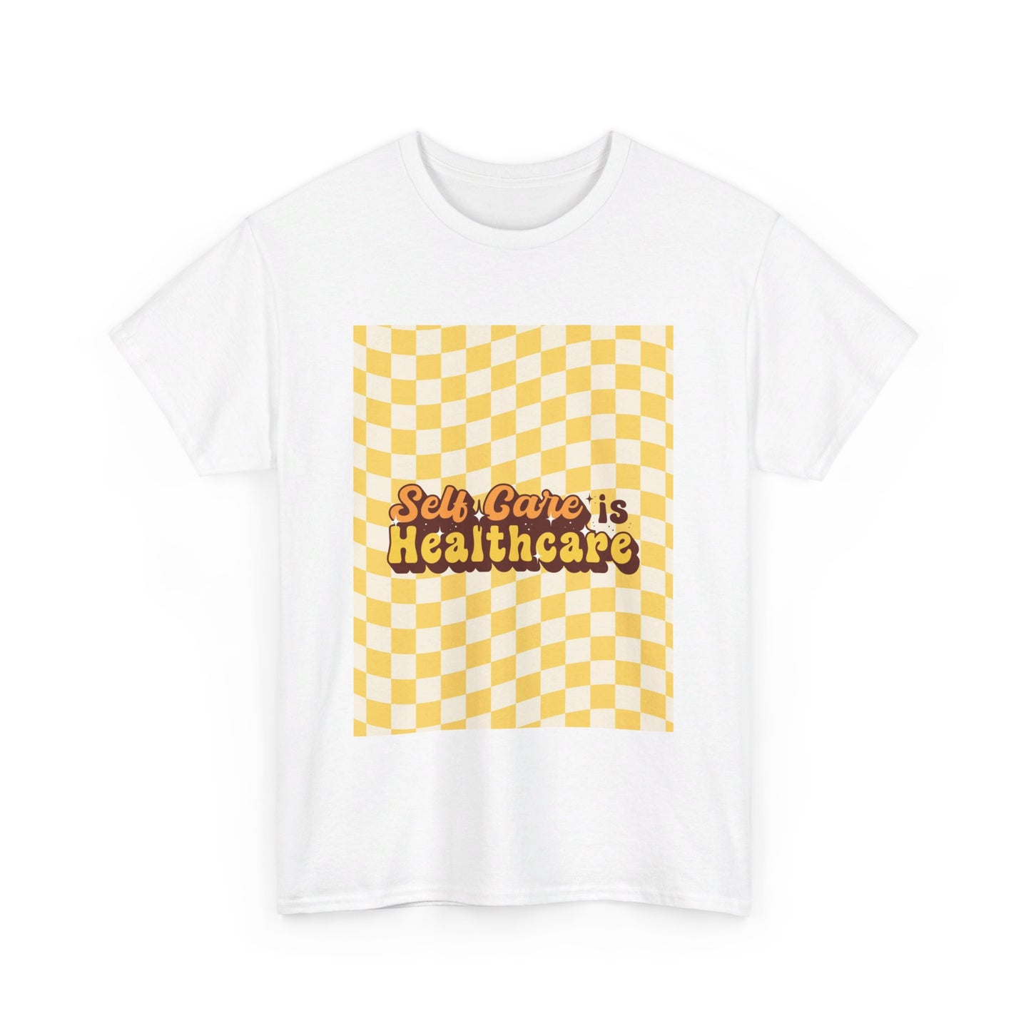 Self Care Checkered Tee