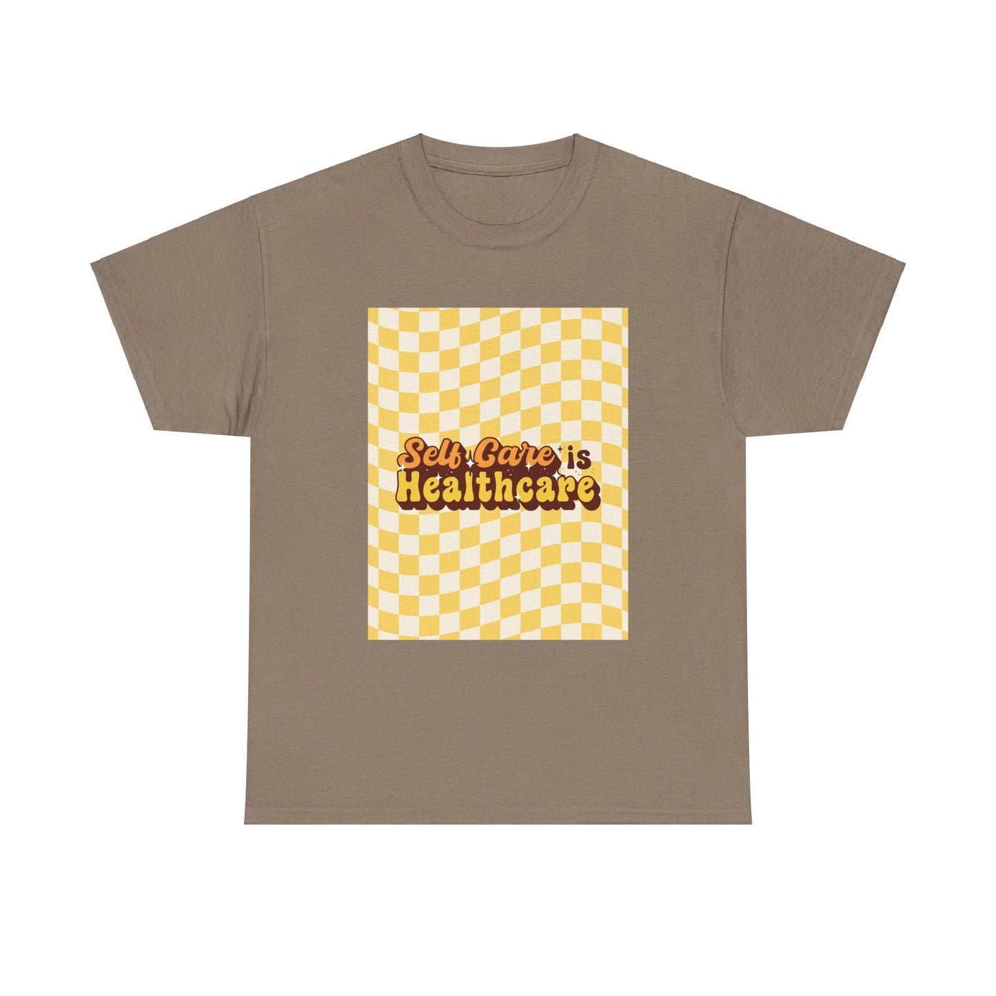 Self Care Checkered Tee