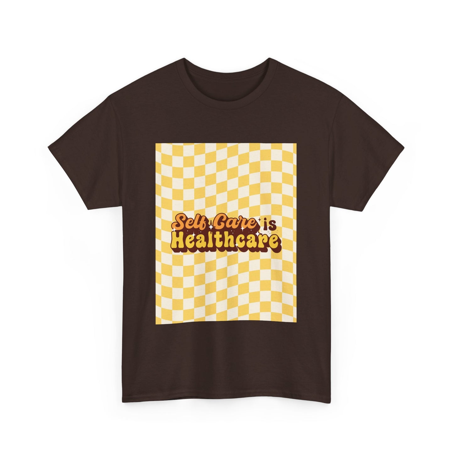 Self Care Checkered Tee