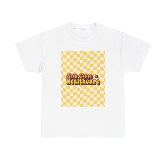 Self Care Checkered Tee